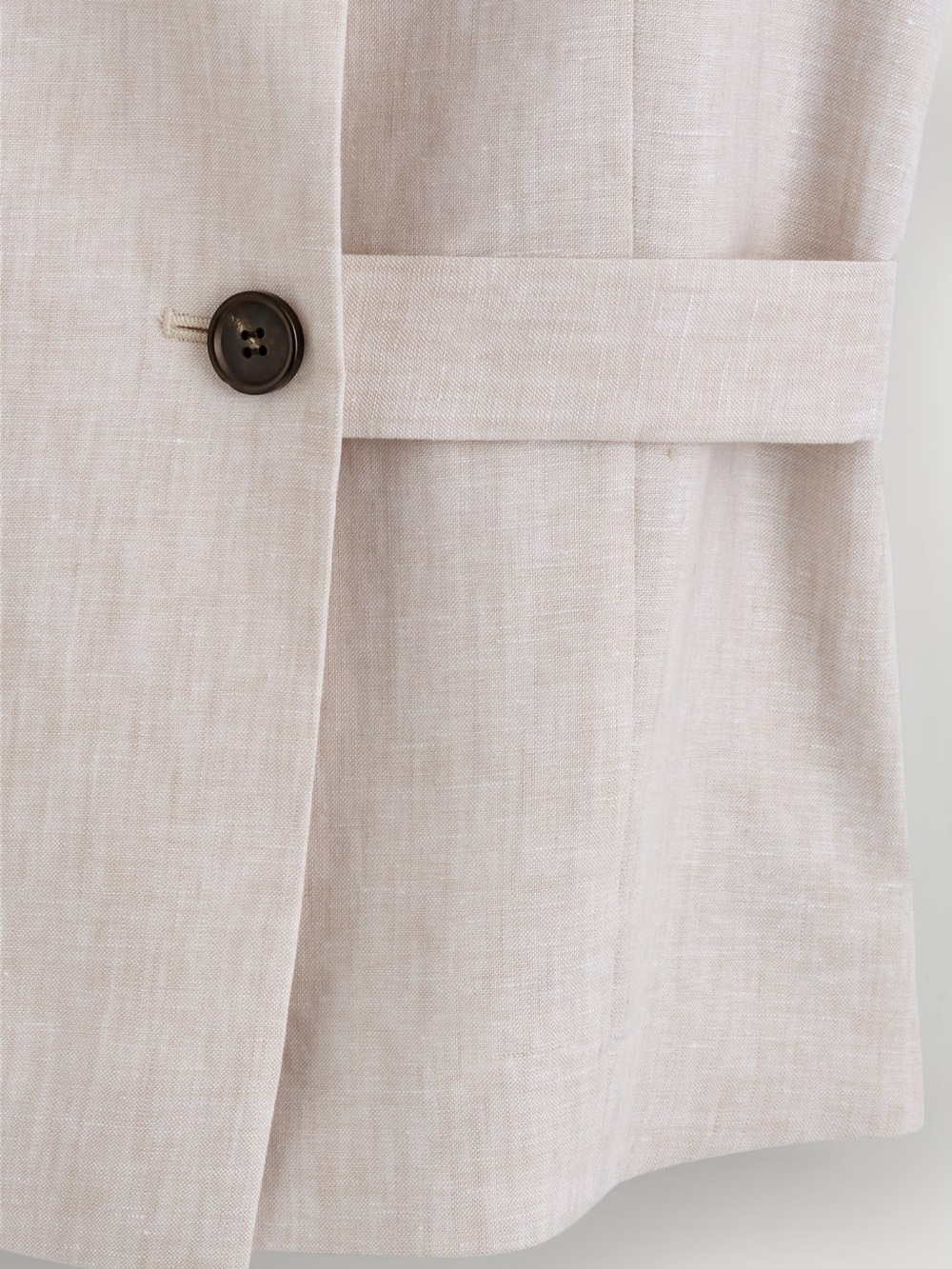 NWT COS SHAWL-COLLAR BELTED LINEN-BLEND VEST - Picture 8 of 12